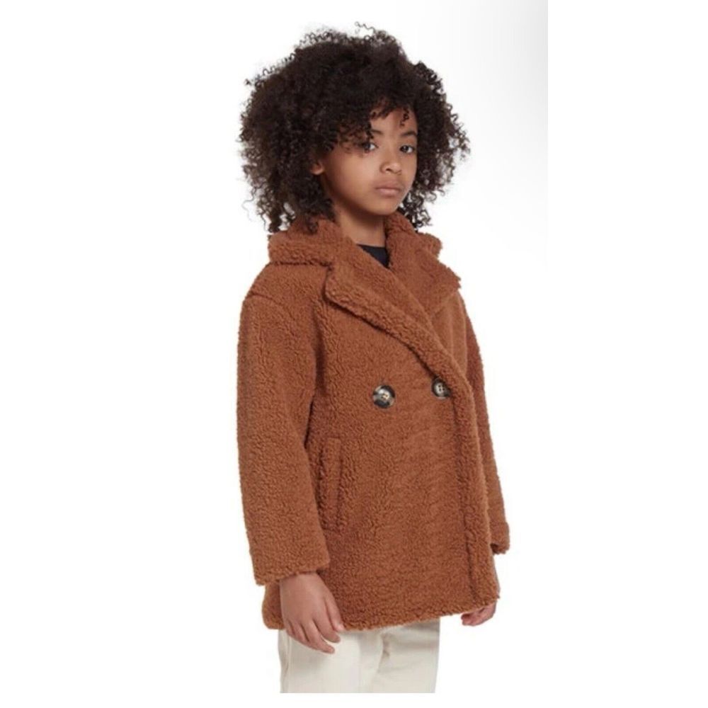 $242 MRSP | Apparis - Anouck Kids Coat | Camel | Unisex | NWOT | 6Y